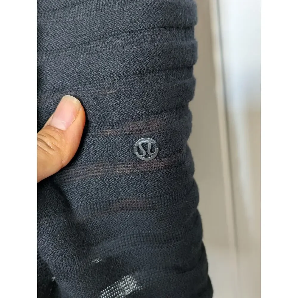 NWT Lululemon Rejuvenate Scarf Long Cardigan Womens Black Cocoon Wrap Cotton